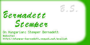 bernadett stemper business card